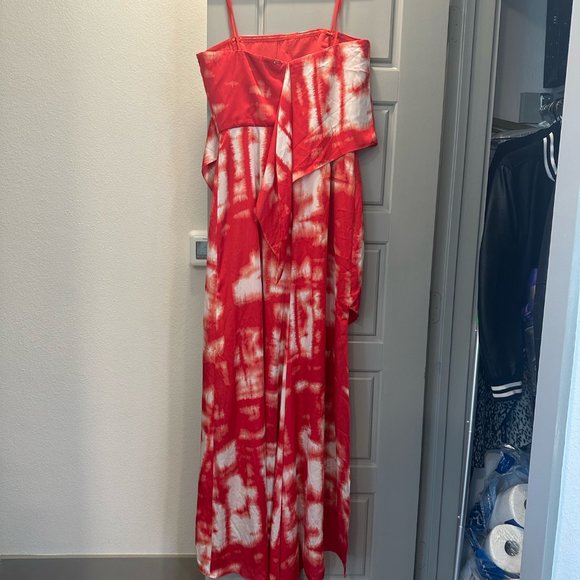 NWOT BCBG Maxazria Daniella Maxi Dress Strapless Size 12 Tie Dye Summer - Picture 9 of 11